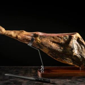 Exquisitely cured Jamón Ibérico, air-aged for a minimum of 3 years. Rich, nutty, and delicately melting in texture.